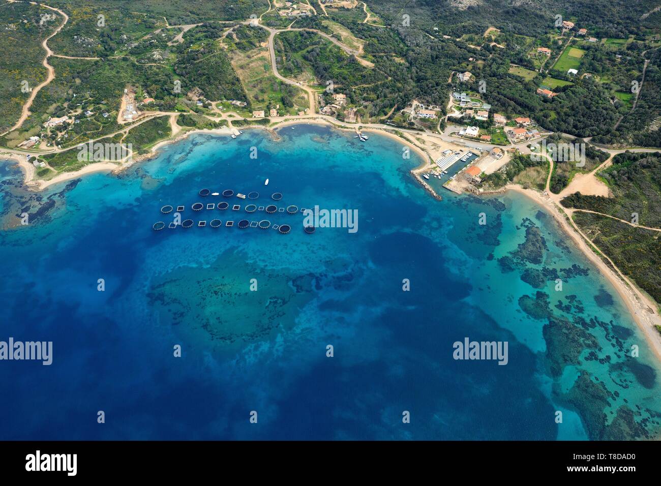 Francia, Corse du Sud, Golfo di Santa Manza, Bonifacio (vista aerea Foto  stock - Alamy