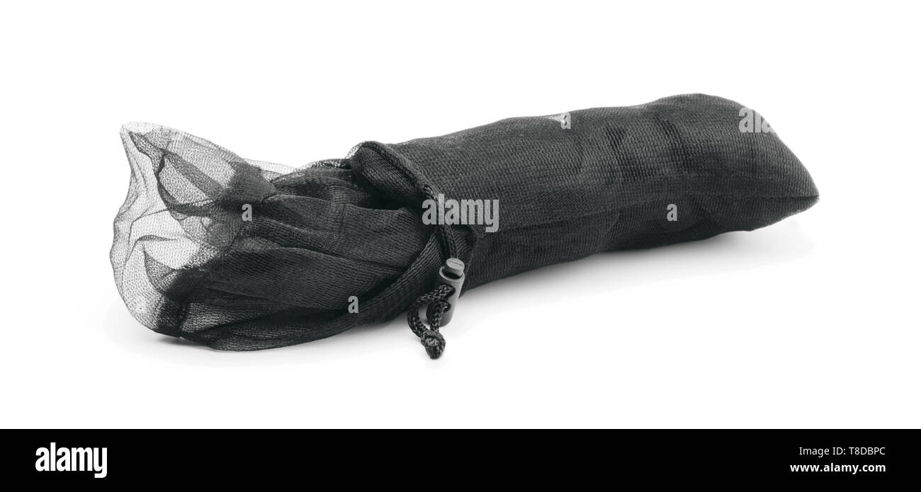 Zanzariera per hat isolati su sfondo bianco Foto Stock