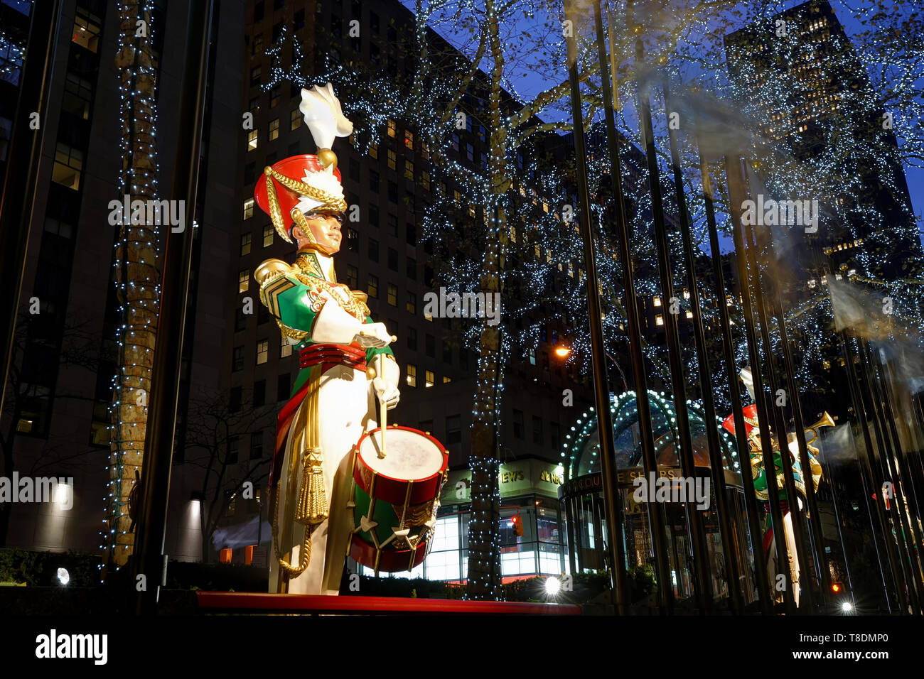 Le decorazioni di Natale al Rockefeller Center Foto Stock