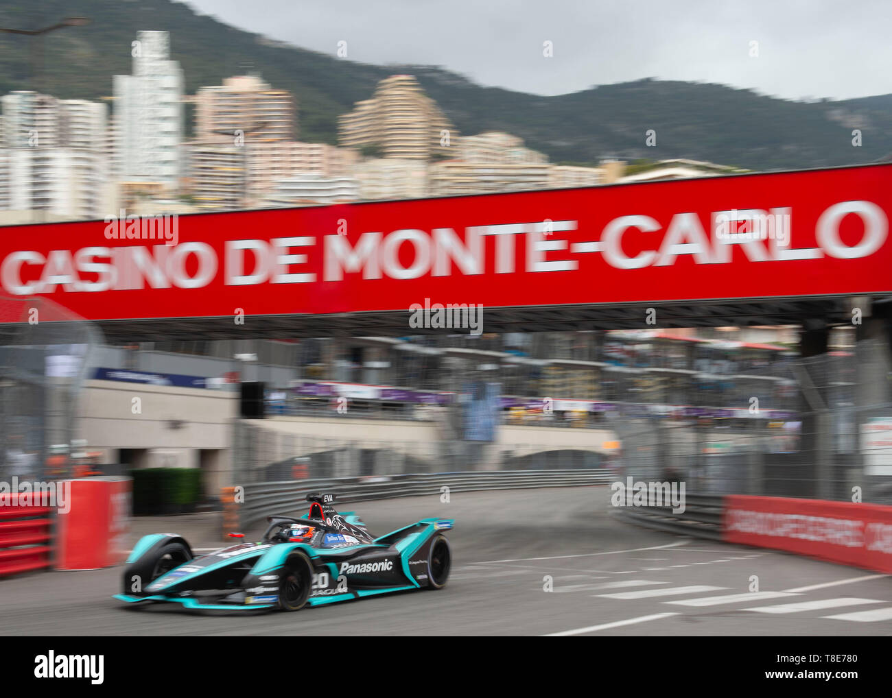 Mitch Evans (NZ) di Panasonic Jaguar Racing durante l'ABB FIA Formula e campionato - 2019 Monaco E-premio di Allianz E-Village, il Principato di Monaco il 11 maggio 2019. Foto di Vince Mignott. Foto Stock