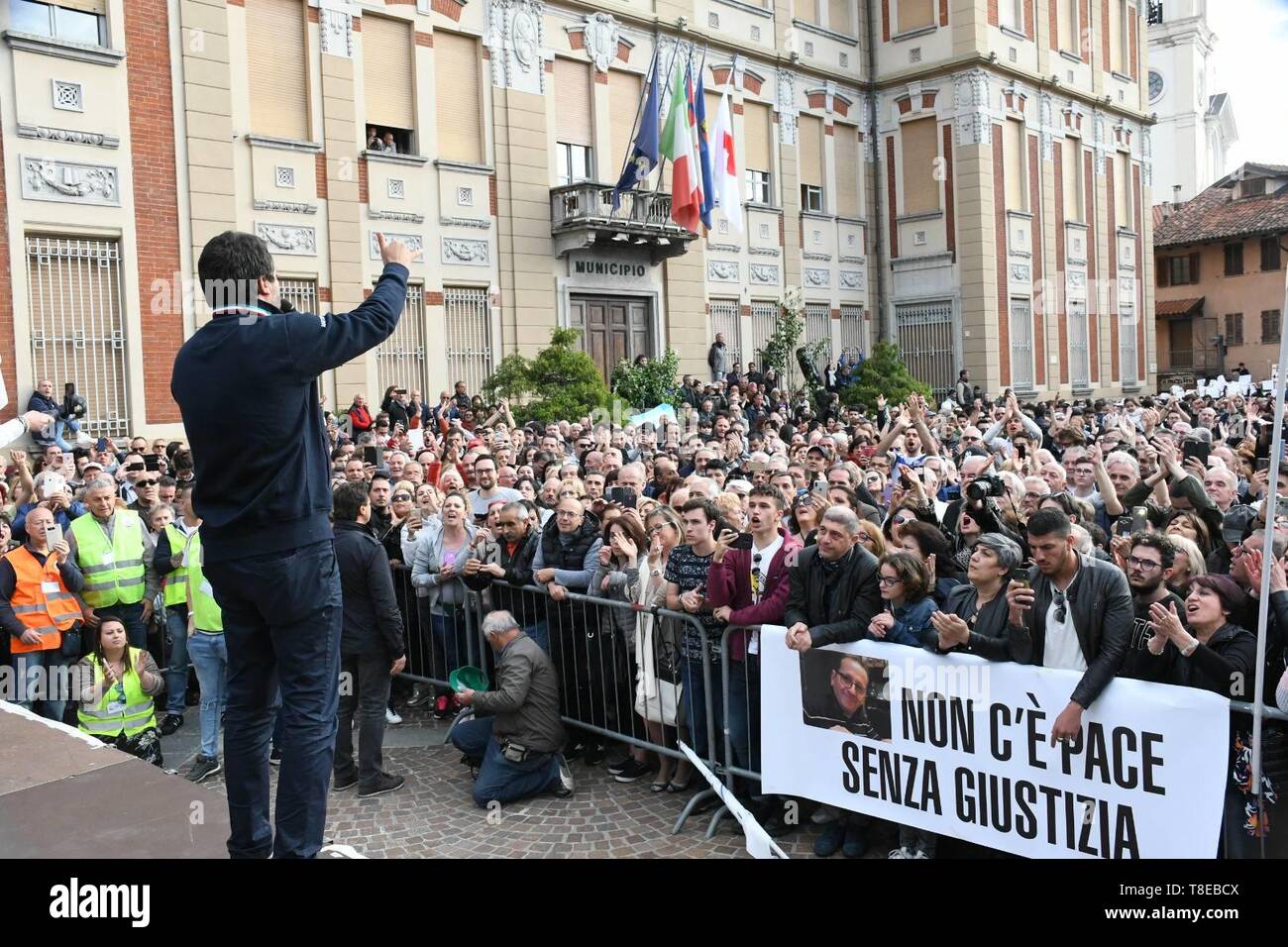 Matteo Salvini a Settimo Torinese (Costantino Sergi/fotogramma, Torino - 2019-05-12) p.s. la foto e' utilizzabile nel rispetto del contesto in cui e' stata scattata, e senza intento diffamatorio del decoro delle persone rappresentate Foto Stock