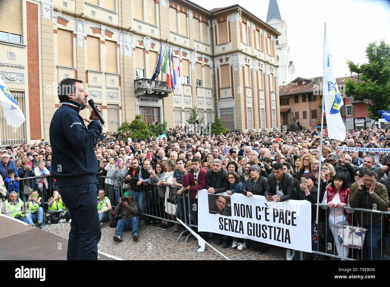 Matteo Salvini a Settimo Torinese (Costantino Sergi/fotogramma, Torino - 2019-05-12) p.s. la foto e' utilizzabile nel rispetto del contesto in cui e' stata scattata, e senza intento diffamatorio del decoro delle persone rappresentate Foto Stock