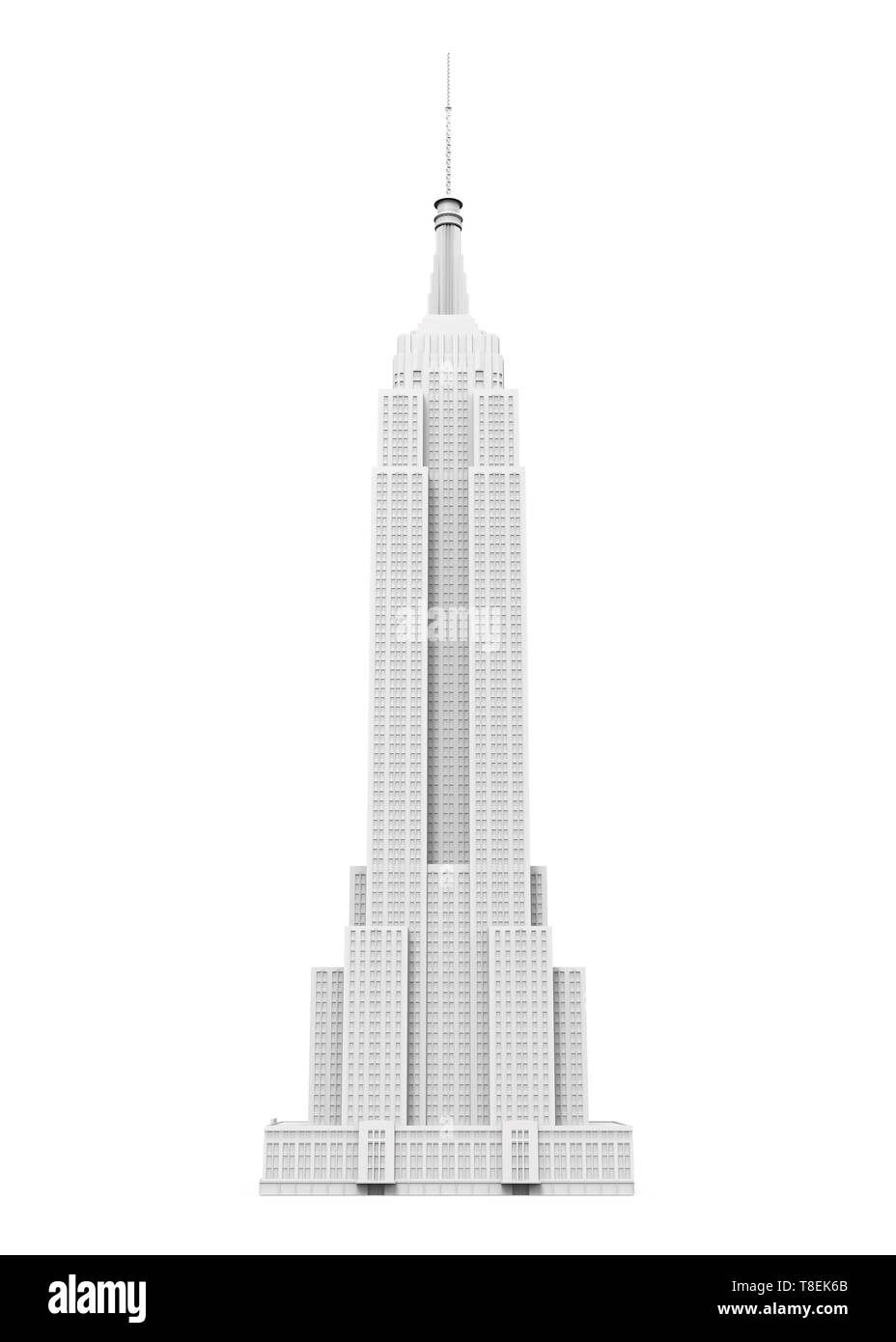 Empire State Building isolato Foto Stock