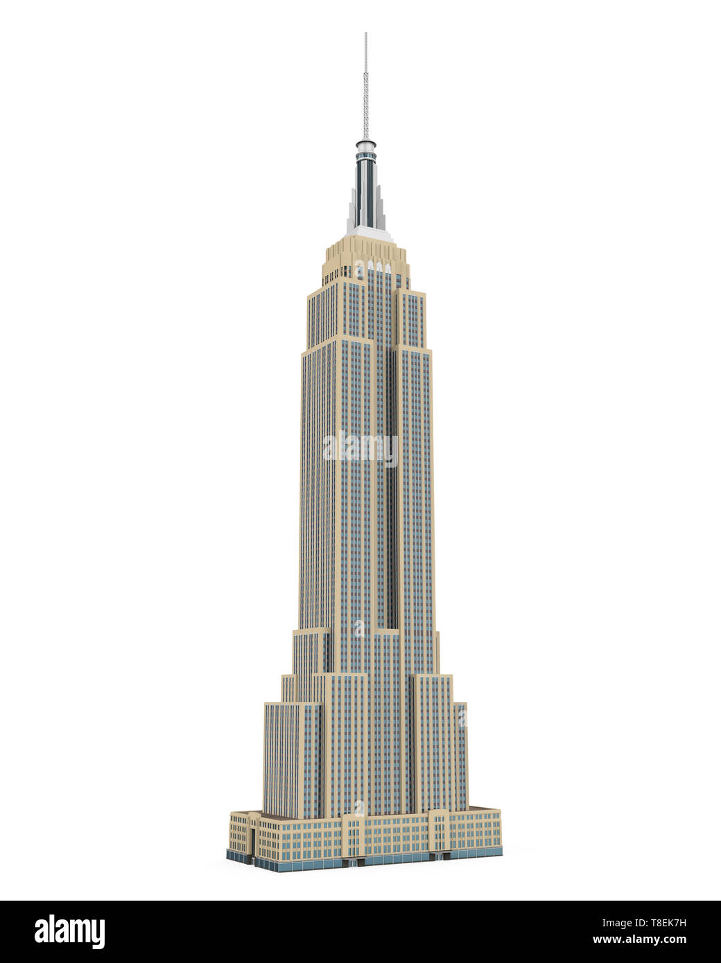 Empire State Building isolato Foto Stock