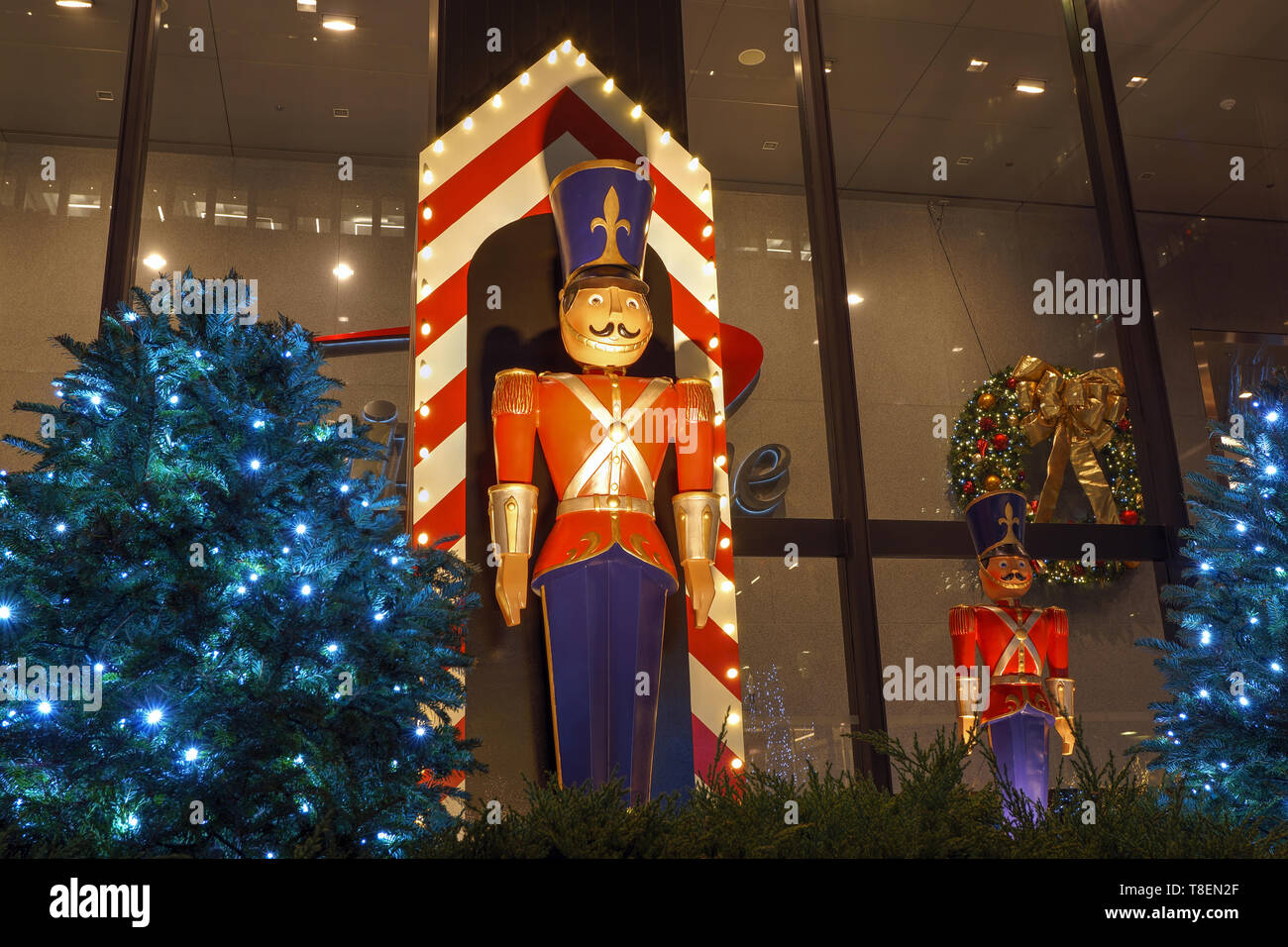 Decorazioni di Natale, New York Foto Stock
