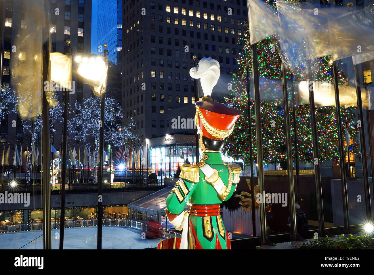 Natale al Rockefeller Center di New York Foto Stock