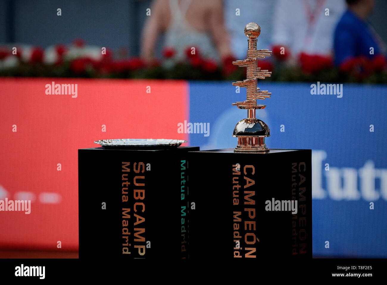 Mutua Madrid Open Masters partita finale del Trofeo vede a Caja Magica a Madrid. Novak Djokovic batte Stefanos Tsitsipas. Foto Stock