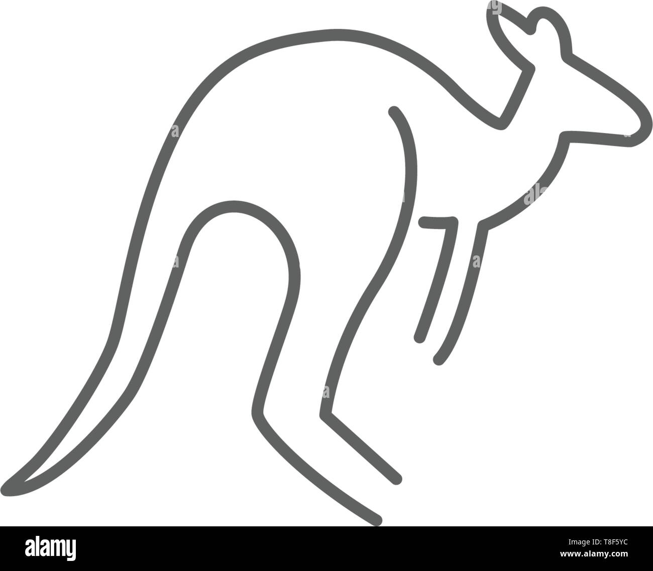 Kangaroo logo design icona vettore illustrazione elemento - vettore Illustrazione Vettoriale
