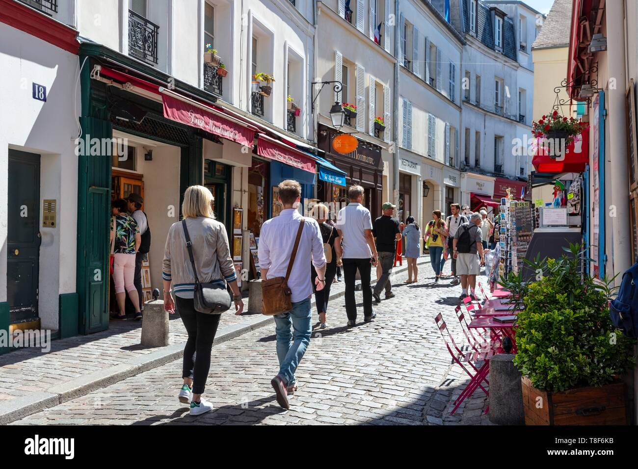 Francia, Parigi, diciottesimo distretto, Rue Norvins Foto Stock