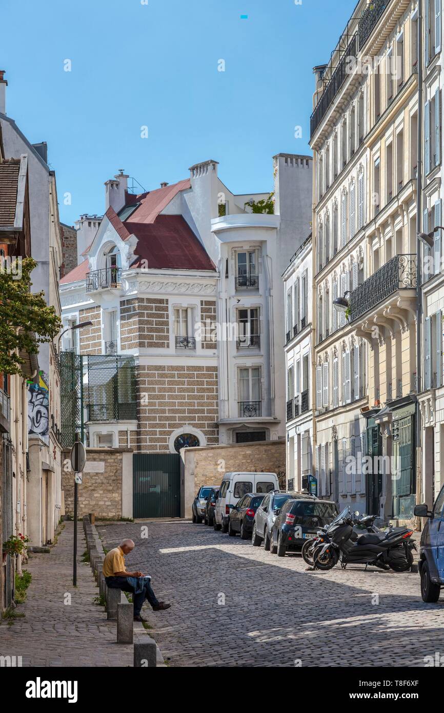 Francia, Parigi, diciottesimo distretto, Rue d'Orchant, housse di Dalida Foto Stock
