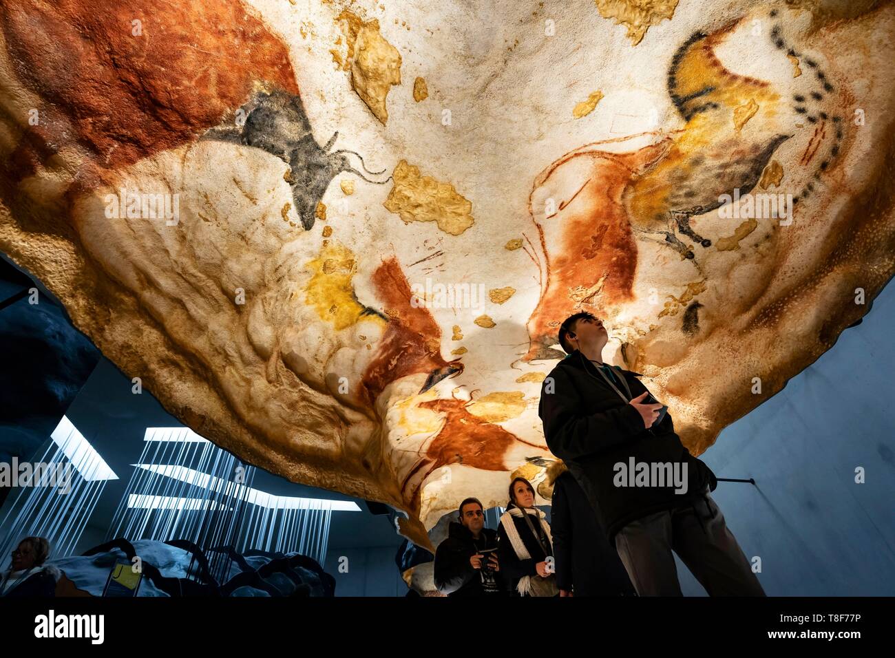 Francia, Dordogne Périgord Nero, Vezere Valley, sito preistorico e grotta decorata classificata patrimonio mondiale dall UNESCO, Montignac-sur-Vezere, grotta di Lascaux IV, centro internazionale di arte parietale, showroom di facsimile Foto Stock