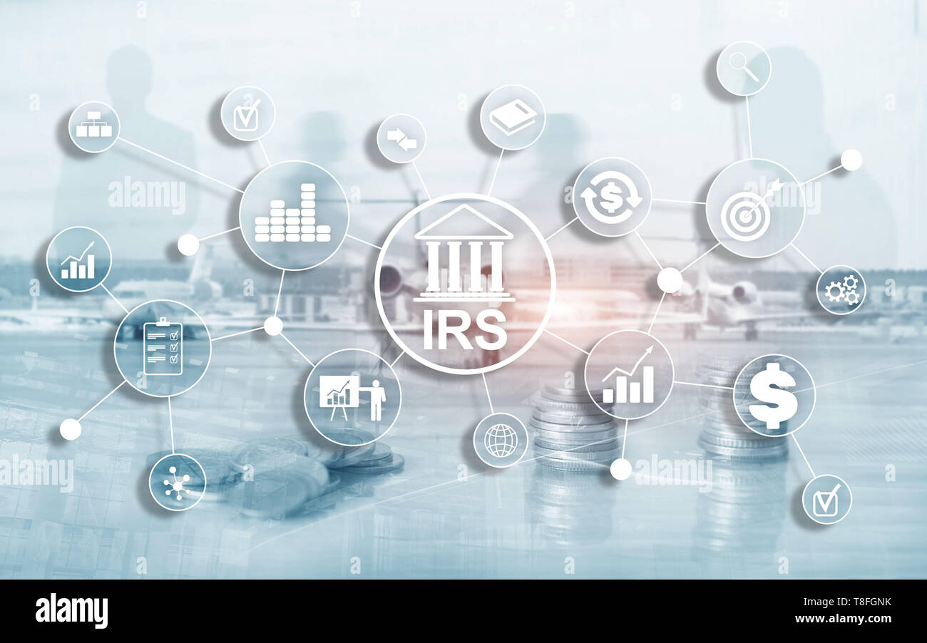 Internal Revenue Service. IRS Ministero delle Finanze. Abstract background aziendale. Foto Stock