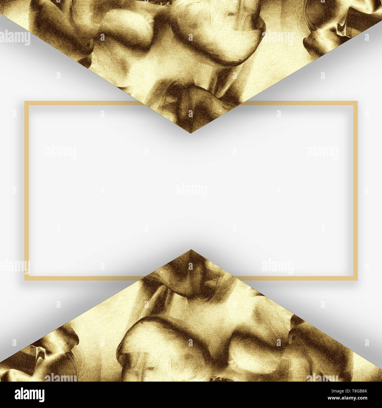 Golden astratto modello minimale design. Stile moderno. fotografia creativa. copia di spazio. Foto Stock