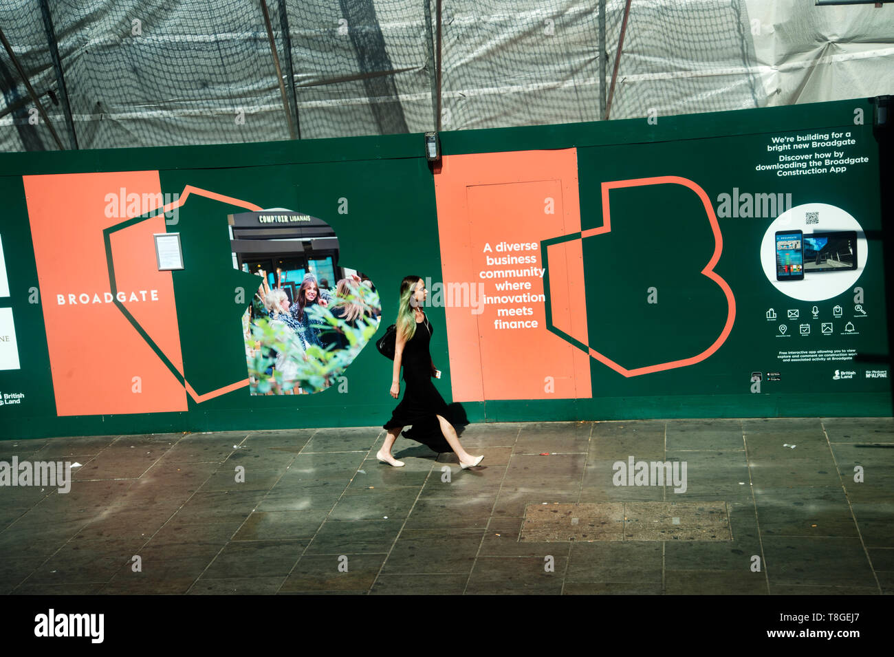 Londra. Liverpool Street. Broadgate sviluppo Foto Stock