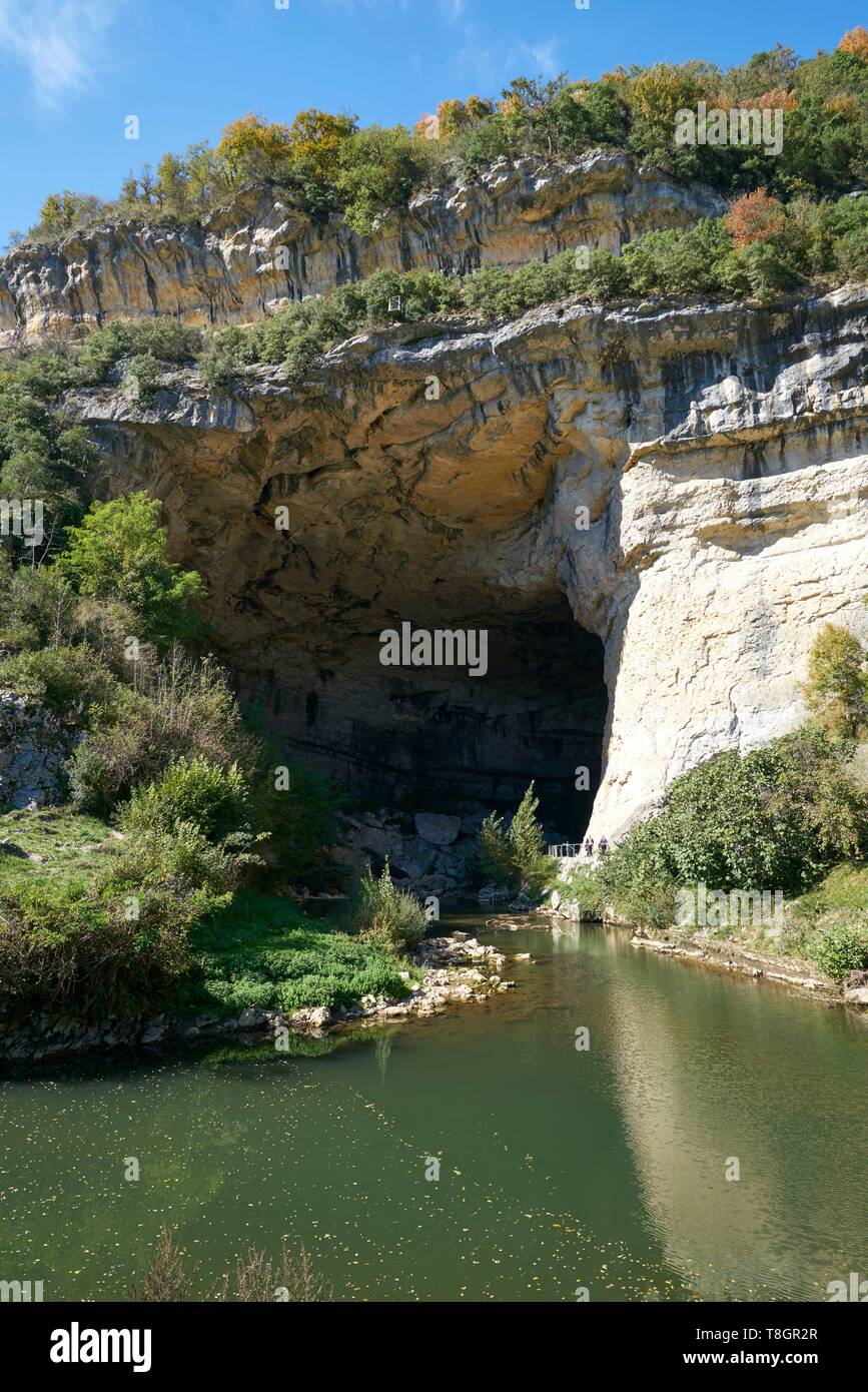 Francia, Ariège, Mas d'Azil, Pyrenees Ariegeoises Parco Naturale Regionale, Mas d'Azil grotta Foto Stock