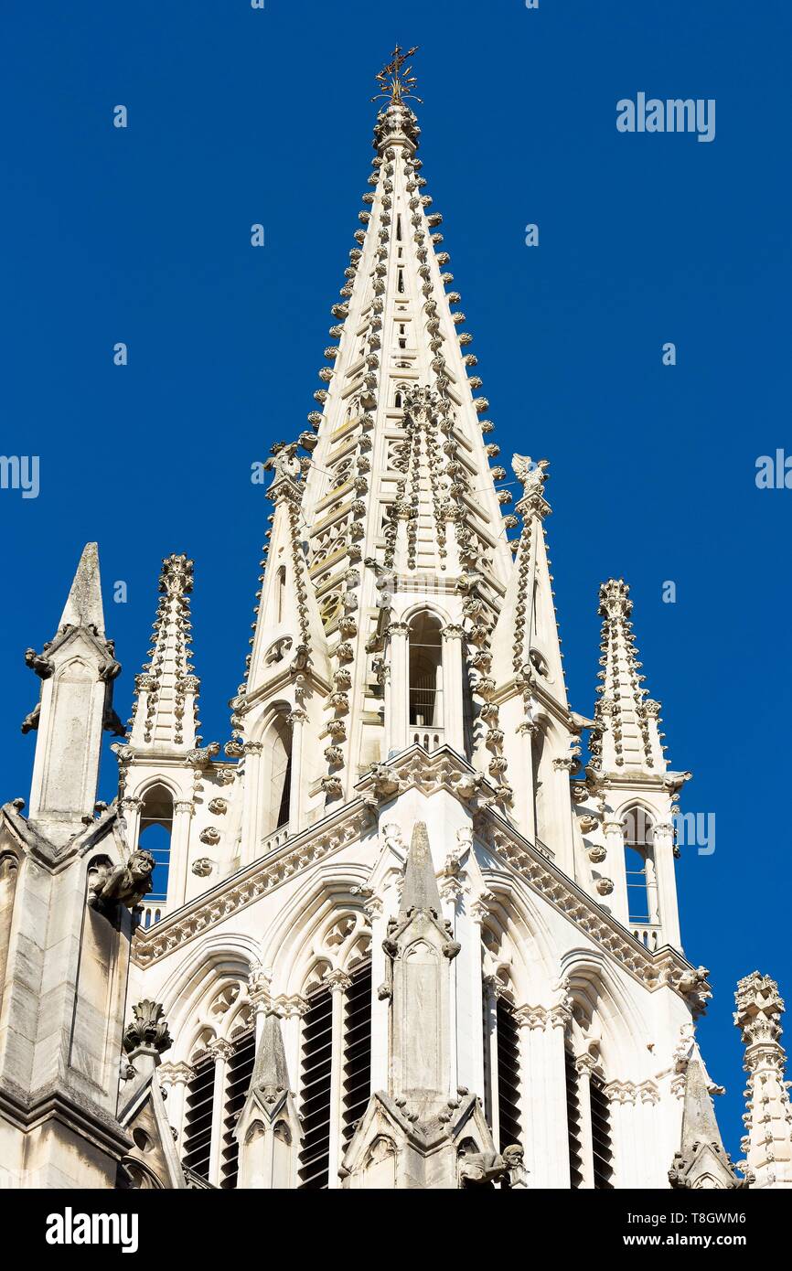 Francia, Meurthe et Moselle, Nancy, Neo Gothic Saint Epvre di Nancy Basilica edificata nel corso del XIX secolo di pietre da Euville Foto Stock