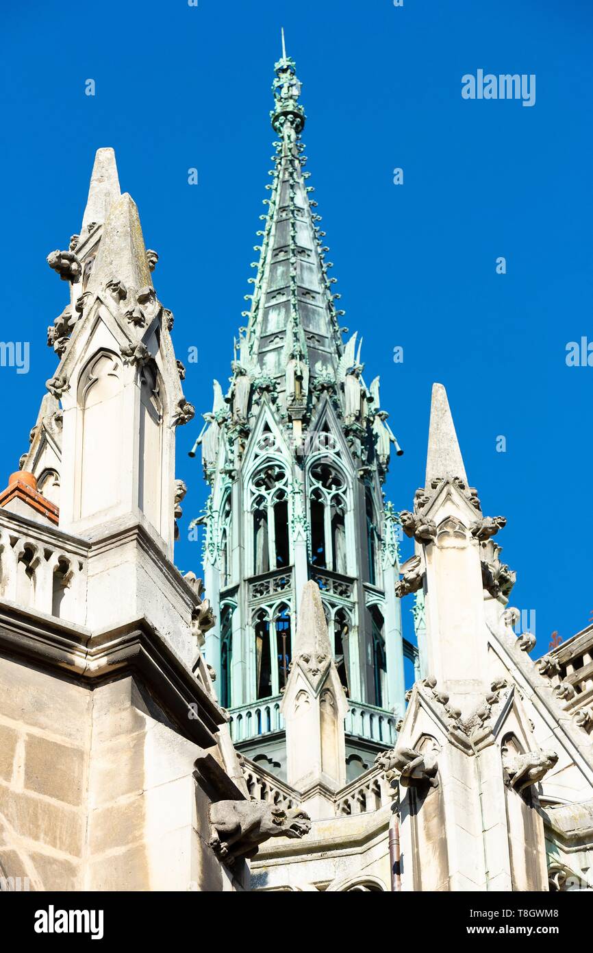 Francia, Meurthe et Moselle, Nancy, Neo Gothic Saint Epvre di Nancy Basilica edificata nel corso del XIX secolo di pietre da Euville Foto Stock