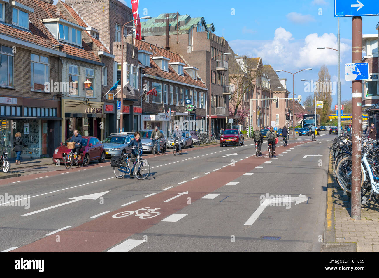 Zaandam, Paesi Bassi, 11 Aprile 2019: case si trova sulla Oude Haven in Zaandam Foto Stock