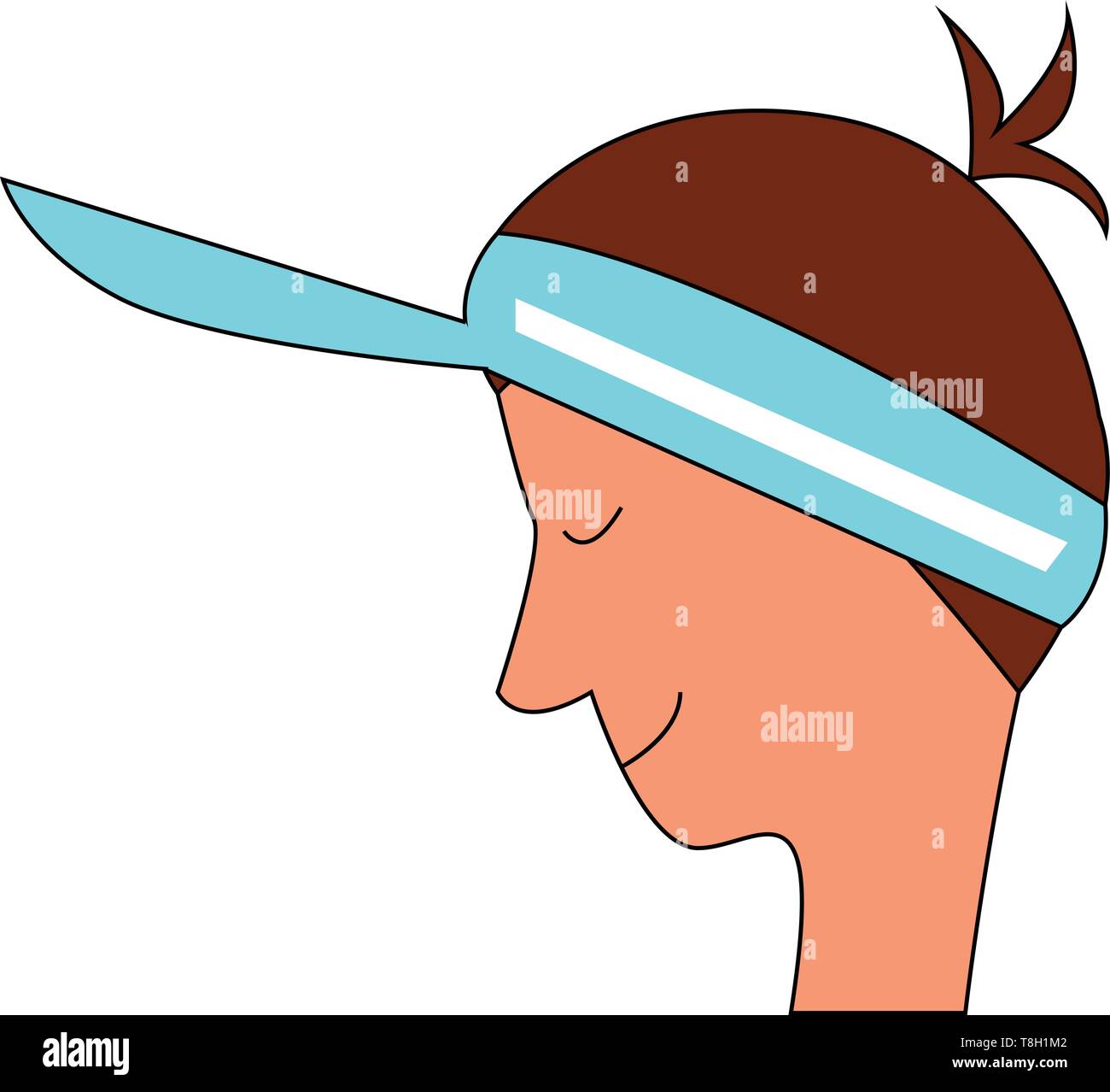Tennis hat disegnati a mano design, illustrazione, vettore su sfondo bianco. Illustrazione Vettoriale