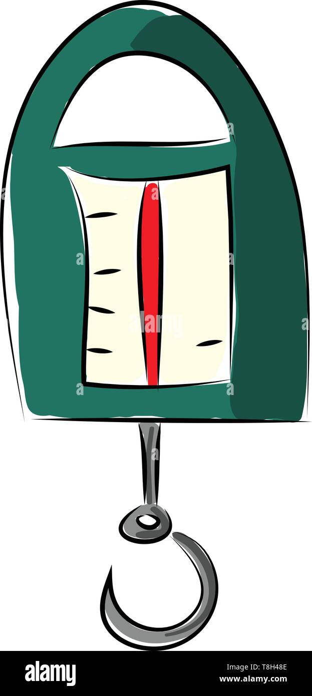 Peso della parete disegnata a mano design, illustrazione, vettore su sfondo bianco. Illustrazione Vettoriale