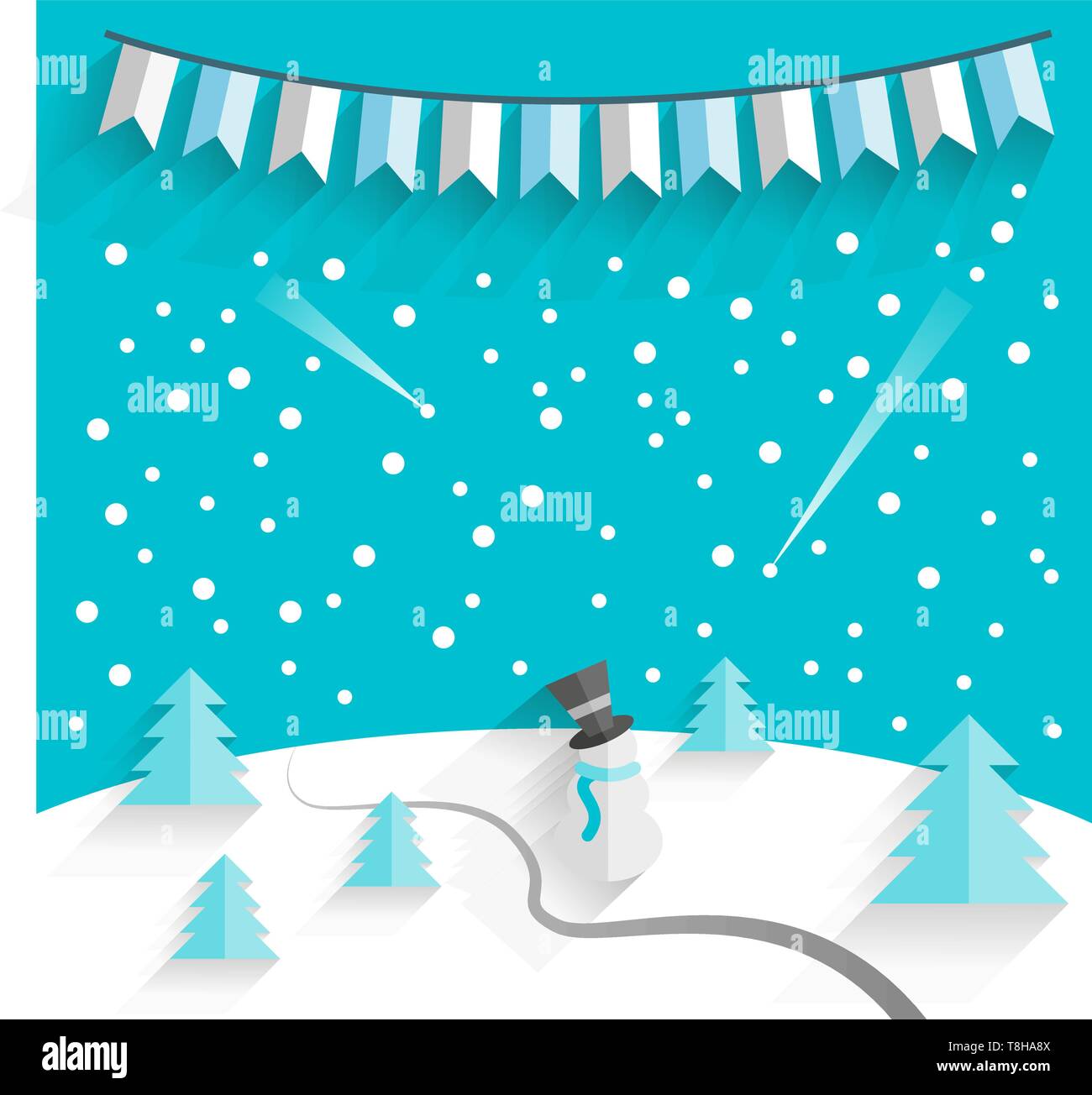 Buon Natale vettore scheda Illustrazione Vettoriale