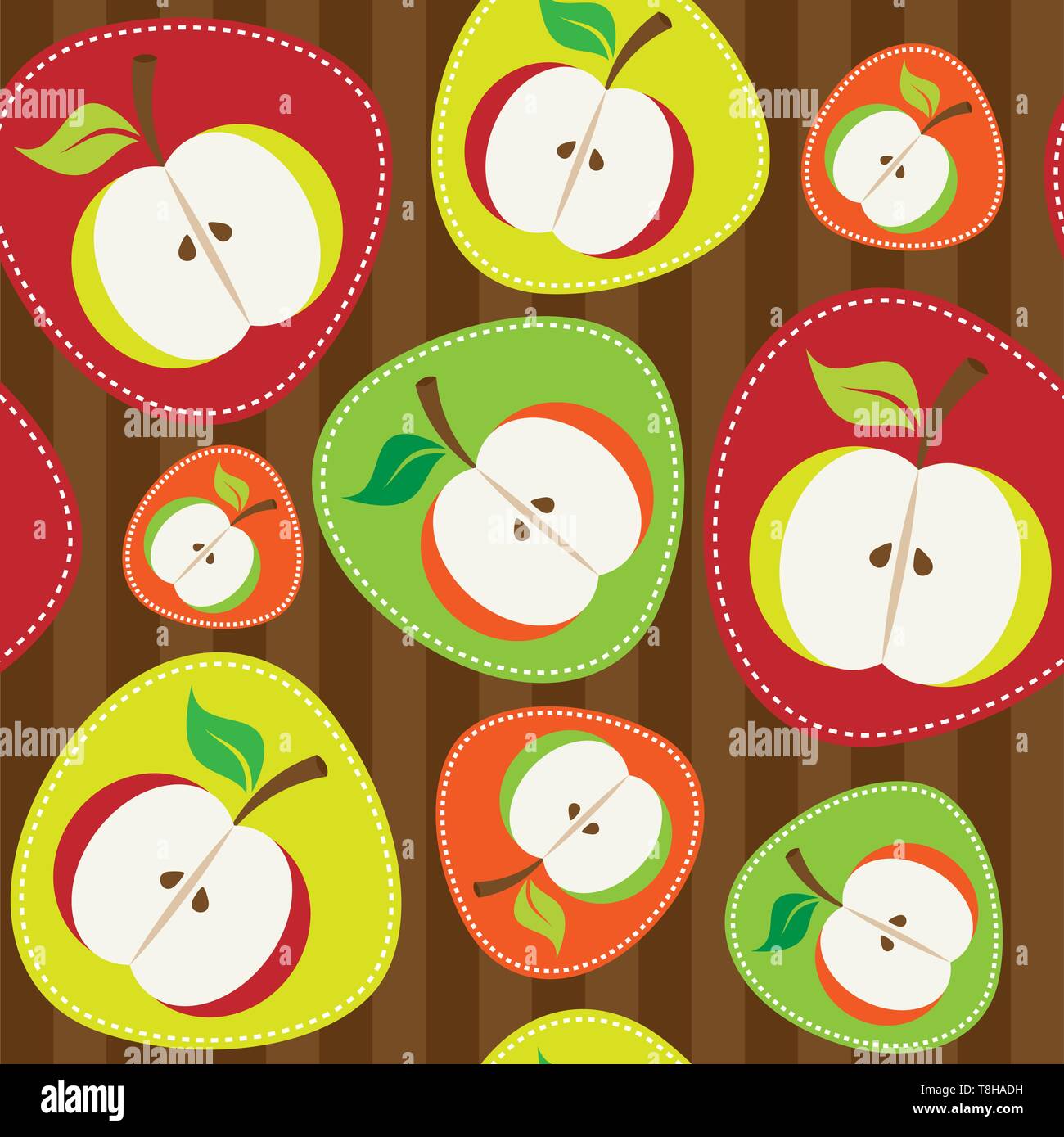 Seamless sfondo mele Illustrazione Vettoriale