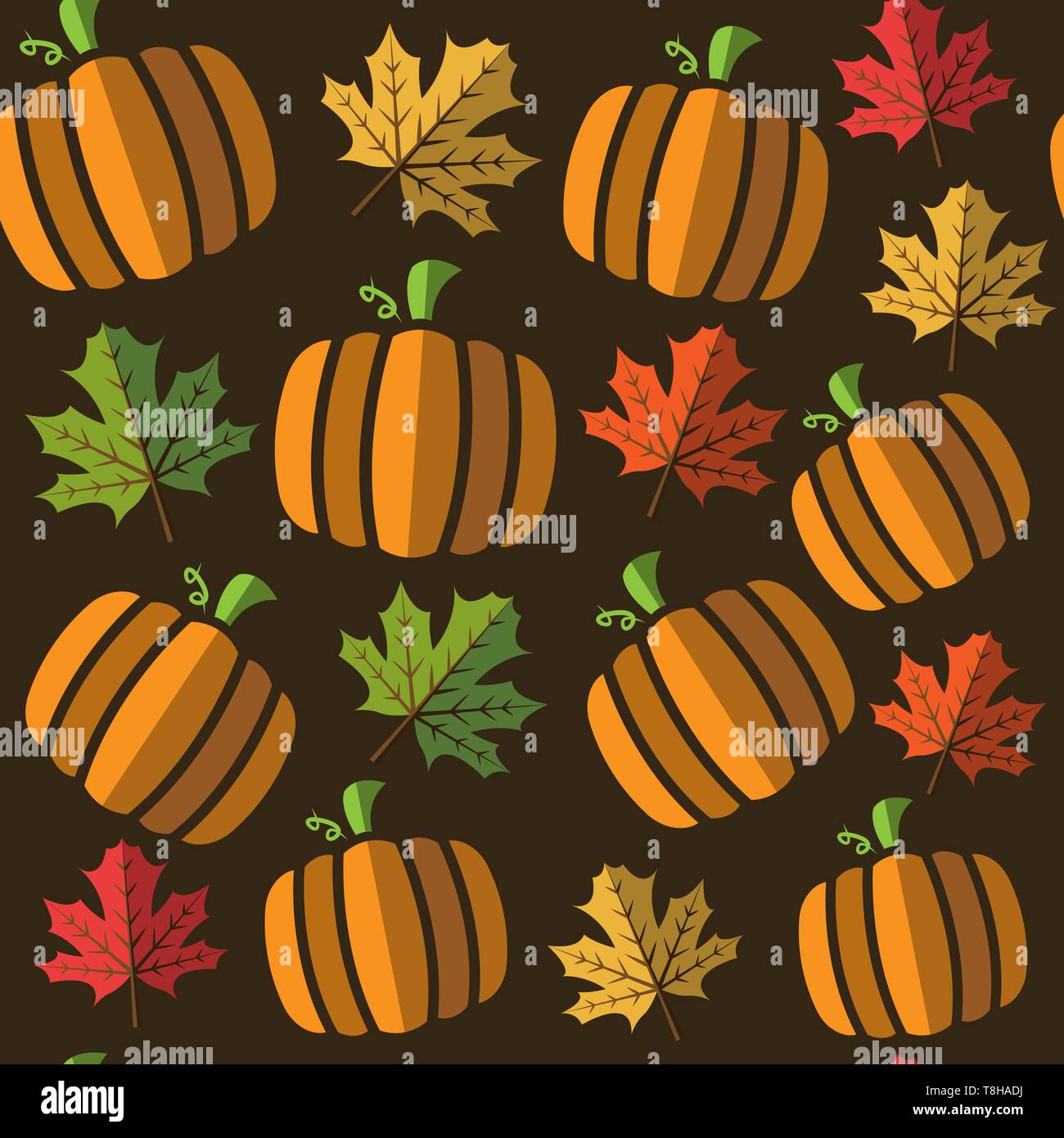 Seamless pattern di zucca sfondo Illustrazione Vettoriale