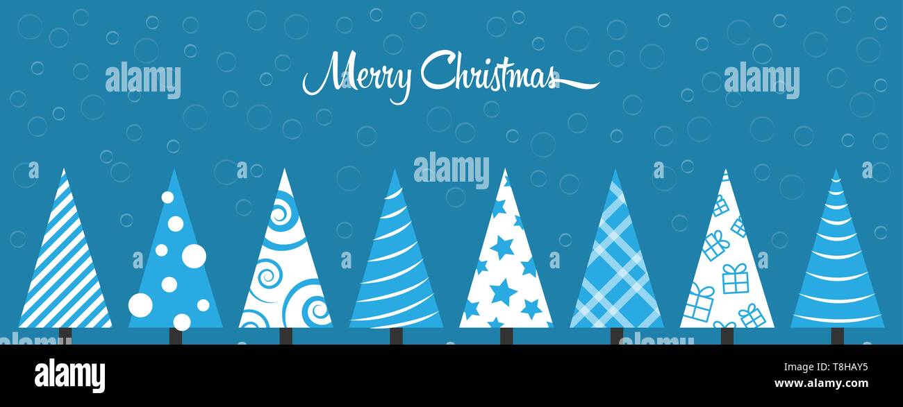 Alberi di Natale carta di vettore Illustrazione Vettoriale