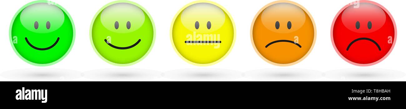 Smile icone di classificazione Illustrazione Vettoriale