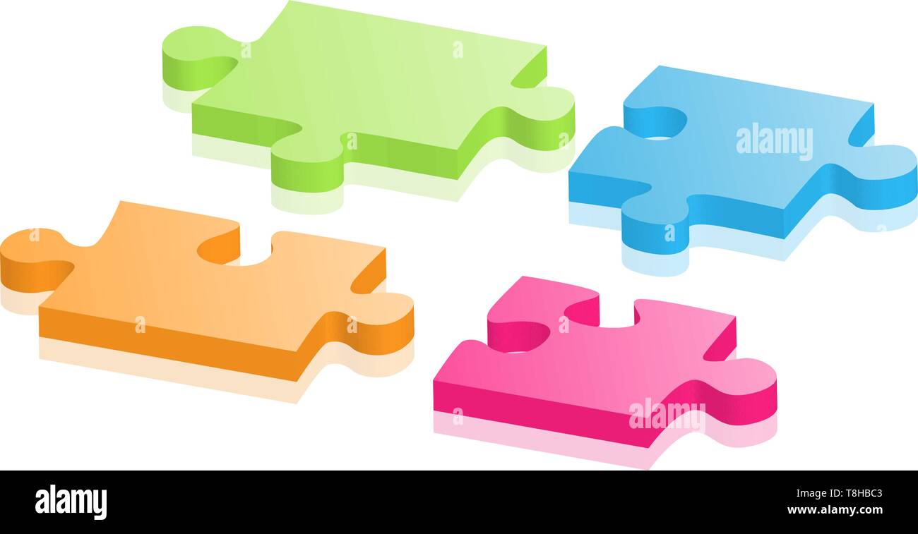 puzzle di vettore Illustrazione Vettoriale