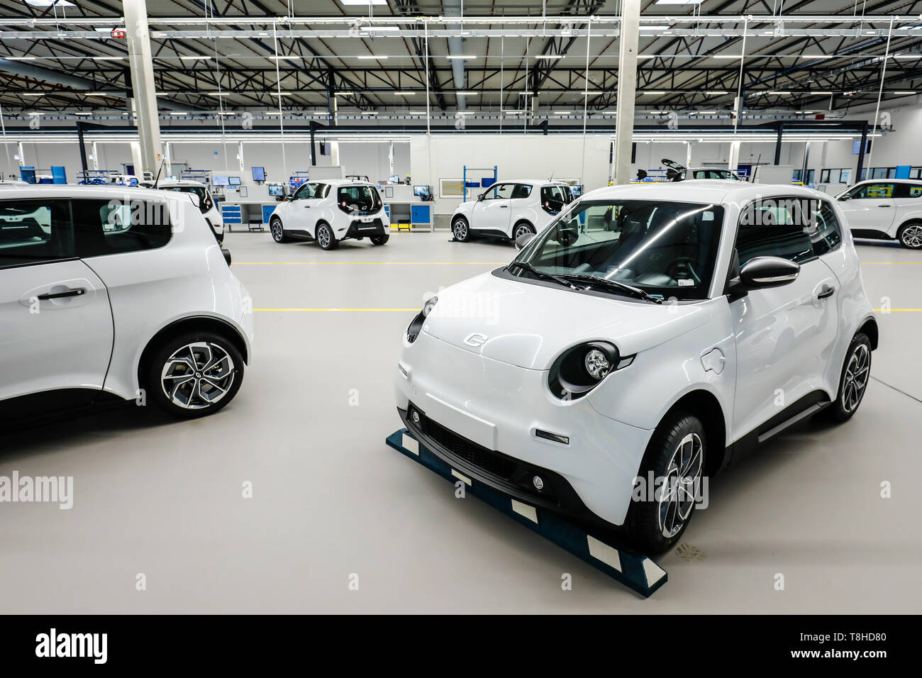 Aachen, Renania settentrionale-Vestfalia, Germania - e.GO Mobile offre il primo e.go la vita di auto elettriche da Aachen impianto di assemblaggio. Aachen, Nordrhein-We Foto Stock