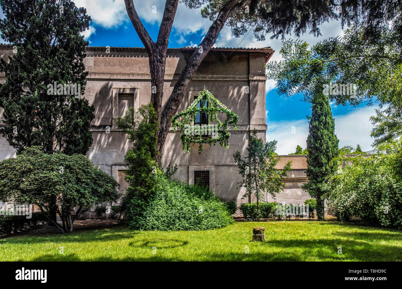 Il giardino italiano di Casale di San Pio V (San Pio V Casa), a Roma, Italia Foto Stock