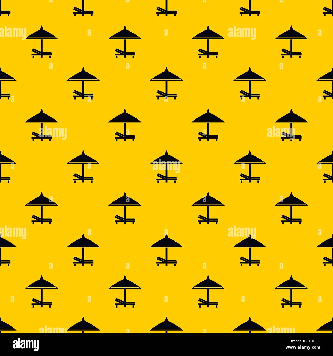 Panca e ombrello vettore di pattern Illustrazione Vettoriale