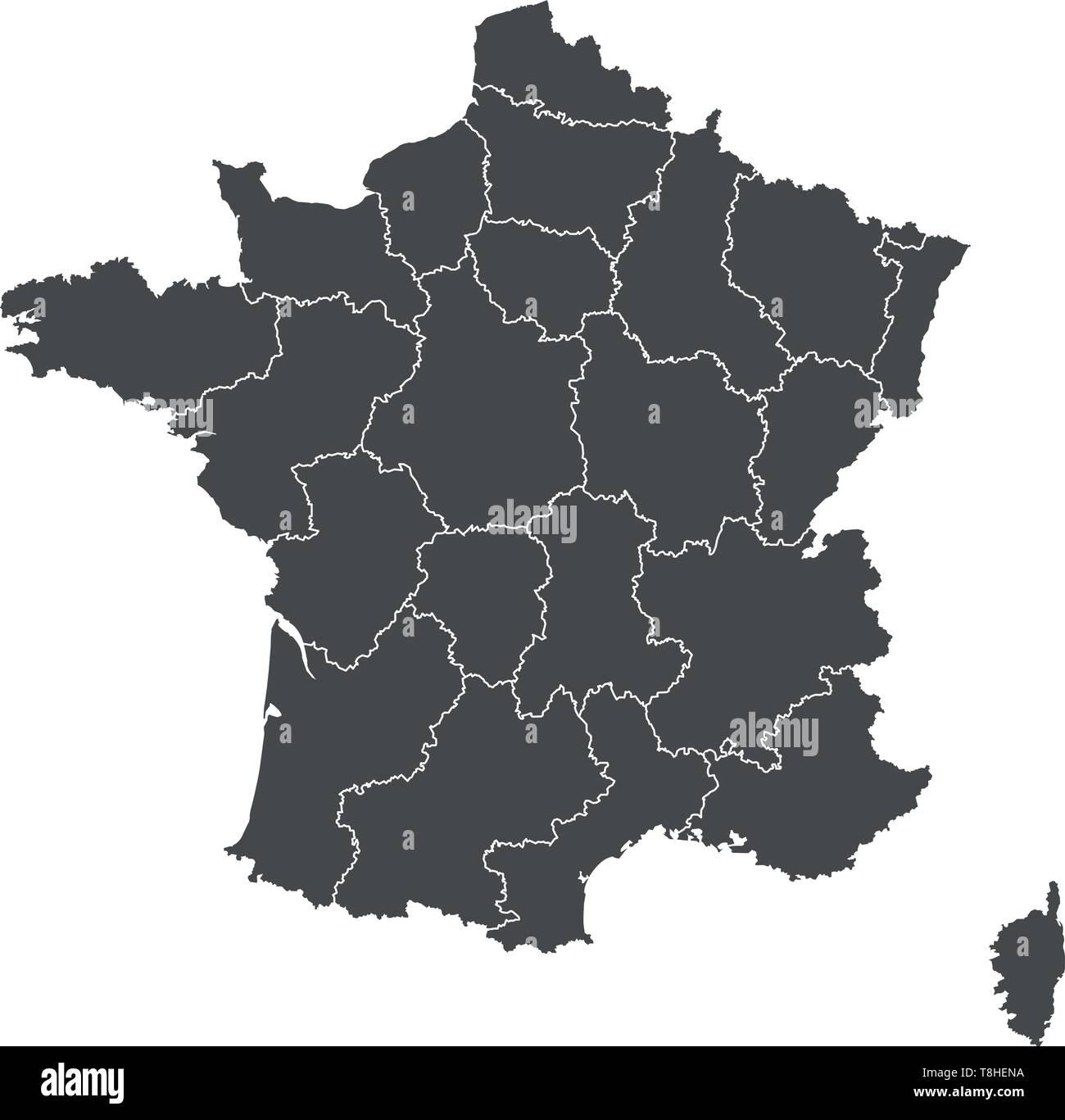 Mappa francia Illustrazione Vettoriale