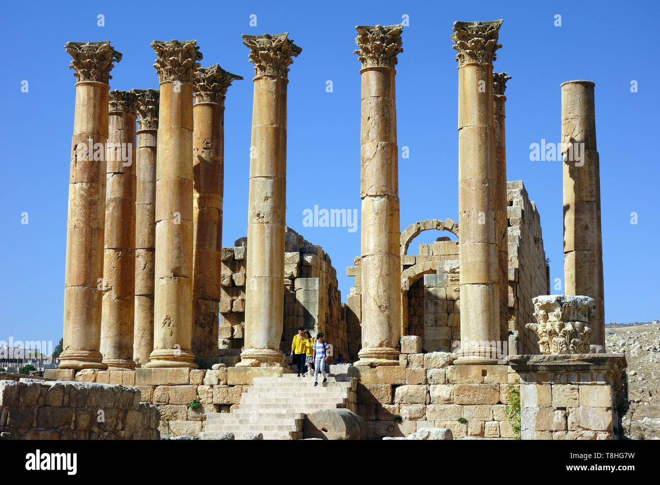 Tempio di Artemide, Jerash, Giordania, Dzseras, Gerasza, Artemisz temploma Foto Stock