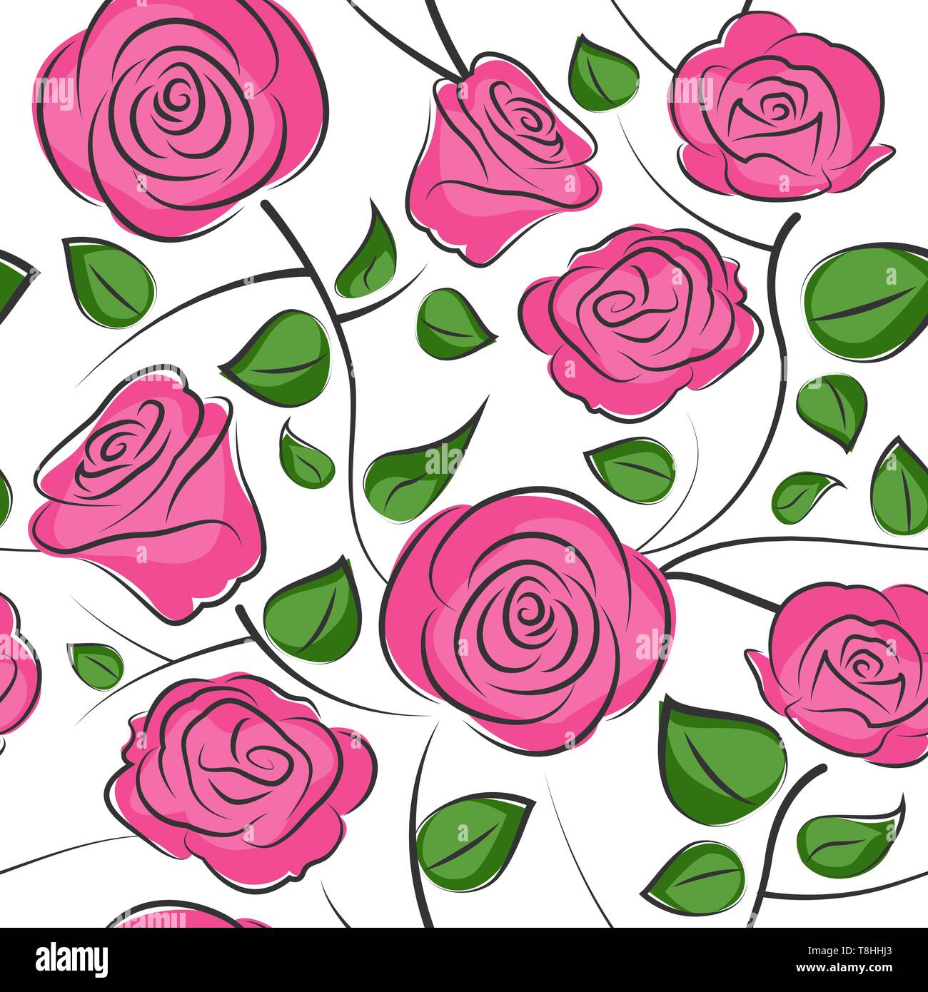 Rose perfetta configurazione di sfondo Illustrazione Vettoriale