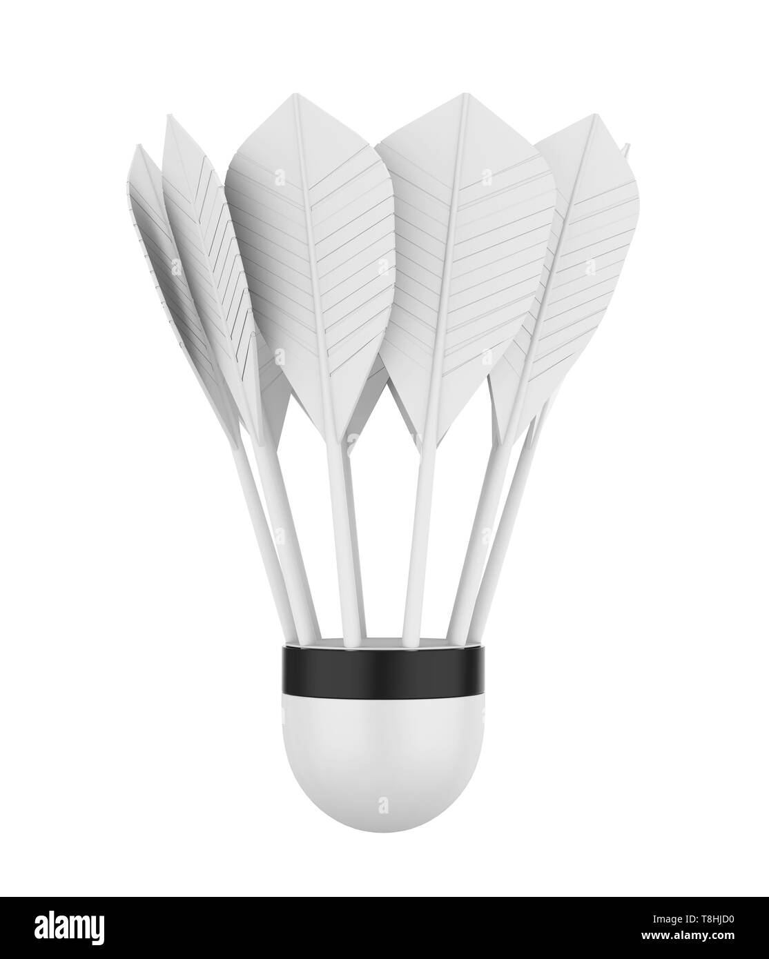 Badminton Feather volano isolato Foto Stock