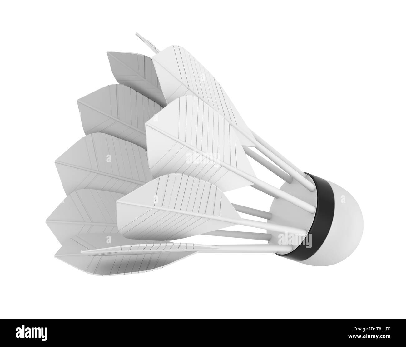 Badminton Feather volano isolato Foto Stock