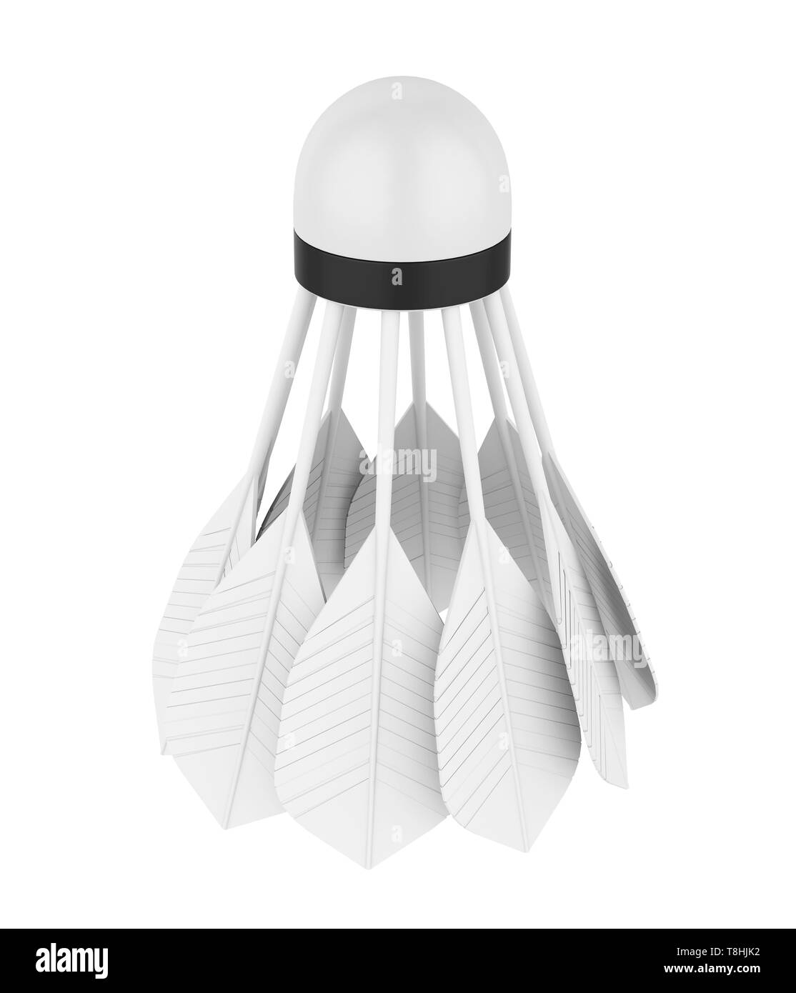 Badminton Feather volano isolato Foto Stock