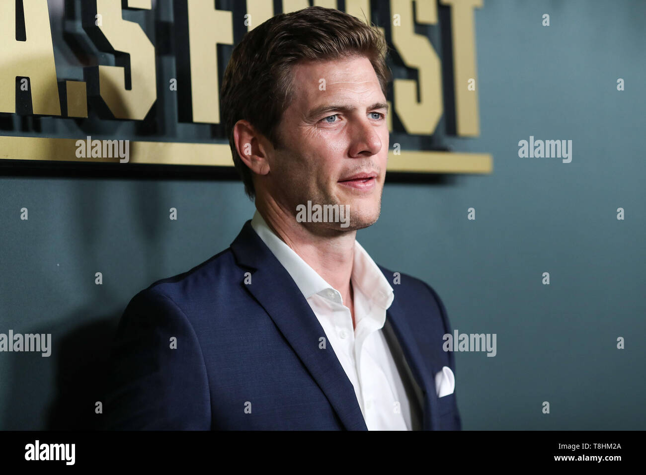 WEST HOLLYWOOD, Los Angeles, California, Stati Uniti d'America - 10 Maggio: Ryan McPartlin arriva a Los Angeles prima di spettro originali dell 'L.A.'s Finest" tenutosi al Sunset Tower Hotel il 10 maggio 2019 in West Hollywood, Los Angeles, California, Stati Uniti. (Foto di Xavier COLLIN/Image Press Agency) Foto Stock