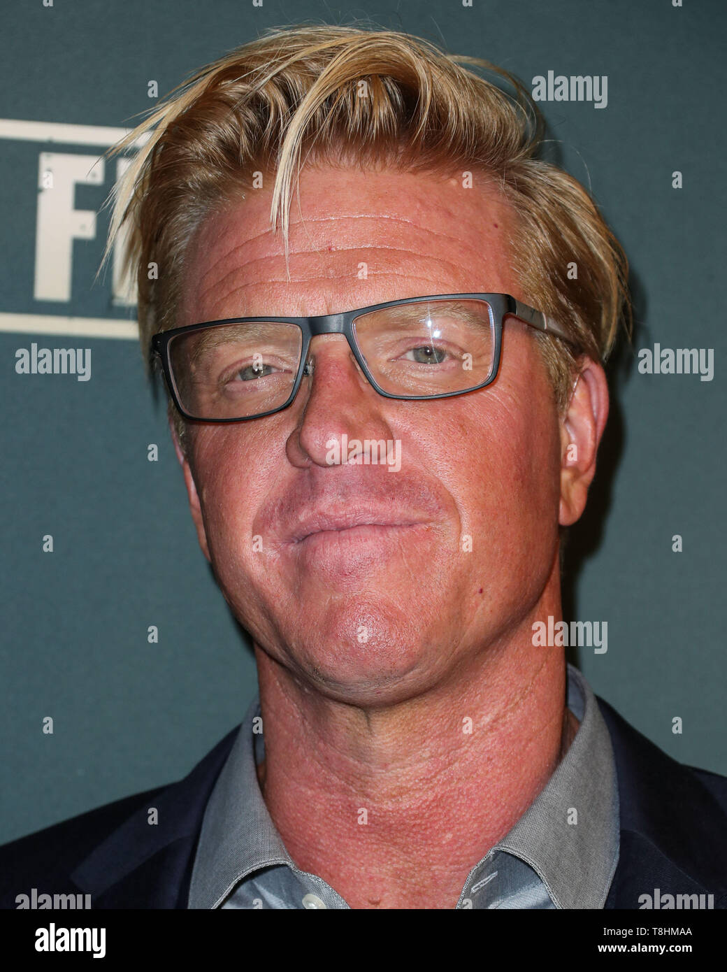 WEST HOLLYWOOD, Los Angeles, California, Stati Uniti d'America - 10 Maggio: Jake Busey arriva a Los Angeles prima di spettro originali dell 'L.A.'s Finest" tenutosi al Sunset Tower Hotel il 10 maggio 2019 in West Hollywood, Los Angeles, California, Stati Uniti. (Foto di Xavier COLLIN/Image Press Agency) Foto Stock