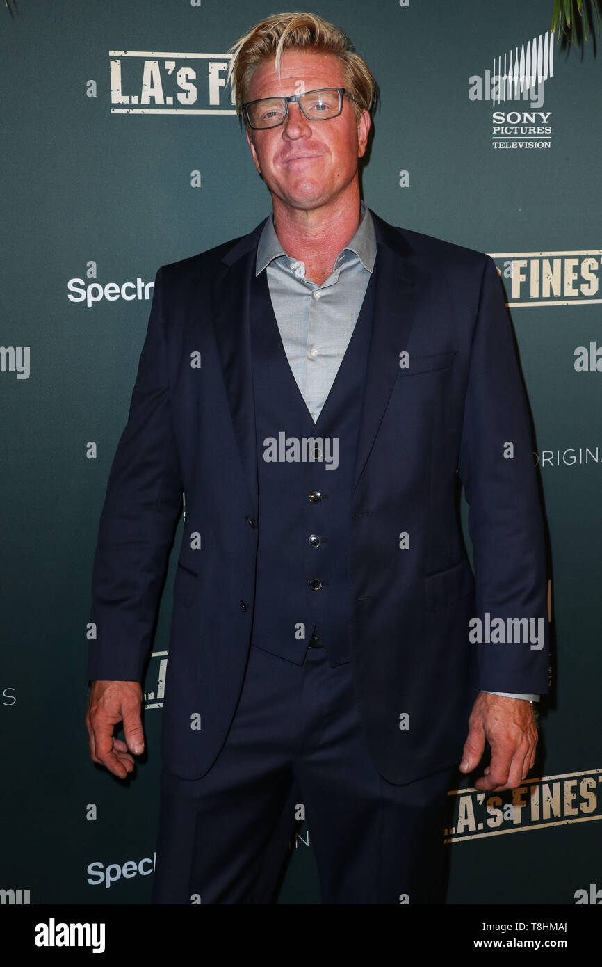 WEST HOLLYWOOD, Los Angeles, California, Stati Uniti d'America - 10 Maggio: Jake Busey arriva a Los Angeles prima di spettro originali dell 'L.A.'s Finest" tenutosi al Sunset Tower Hotel il 10 maggio 2019 in West Hollywood, Los Angeles, California, Stati Uniti. (Foto di Xavier COLLIN/Image Press Agency) Foto Stock