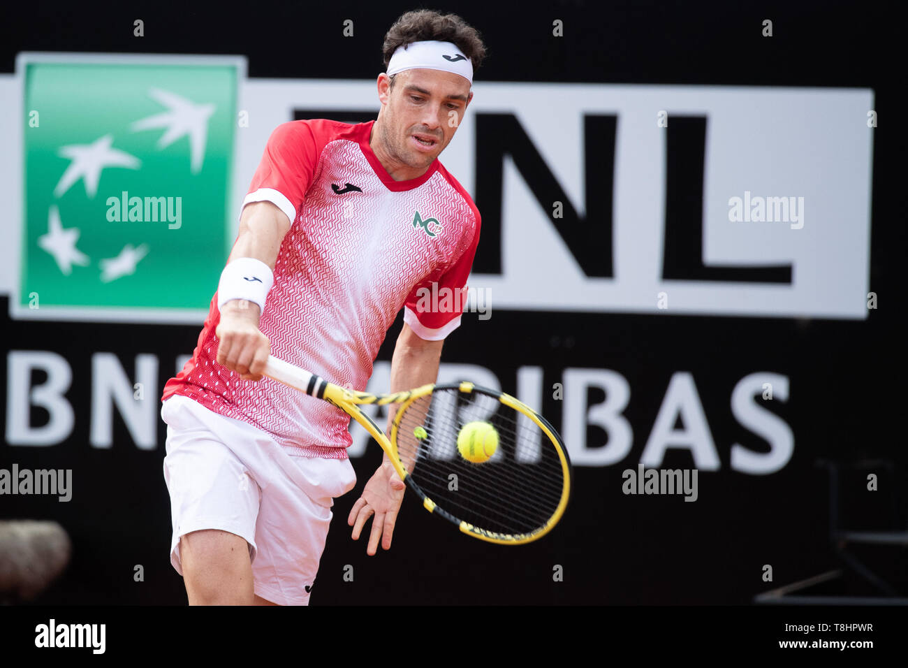 Roma, Italia. 13 Maggio, 2019. Marco Cecchinato (ITA) in azione contro Alex De Minaur (AUT) durante Internazionali BNL d'Italia Italian Open al Foro Italico, Roma, Italia il 13 maggio 2019. Foto di Giuseppe mafia. Credit: UK Sports Pics Ltd/Alamy Live News Foto Stock