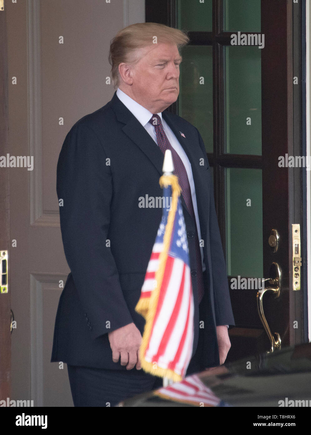 Il Presidente degli Stati Uniti, Trump attende di accogliere il primo ministro Viktor Orban di Ungheria alla Casa Bianca di Washington, DC il lunedì 13 maggio, 2019. I due leader si incontreranno per circa un'ora. Credito: Ron Sachs/CNP /MediaPunch Foto Stock