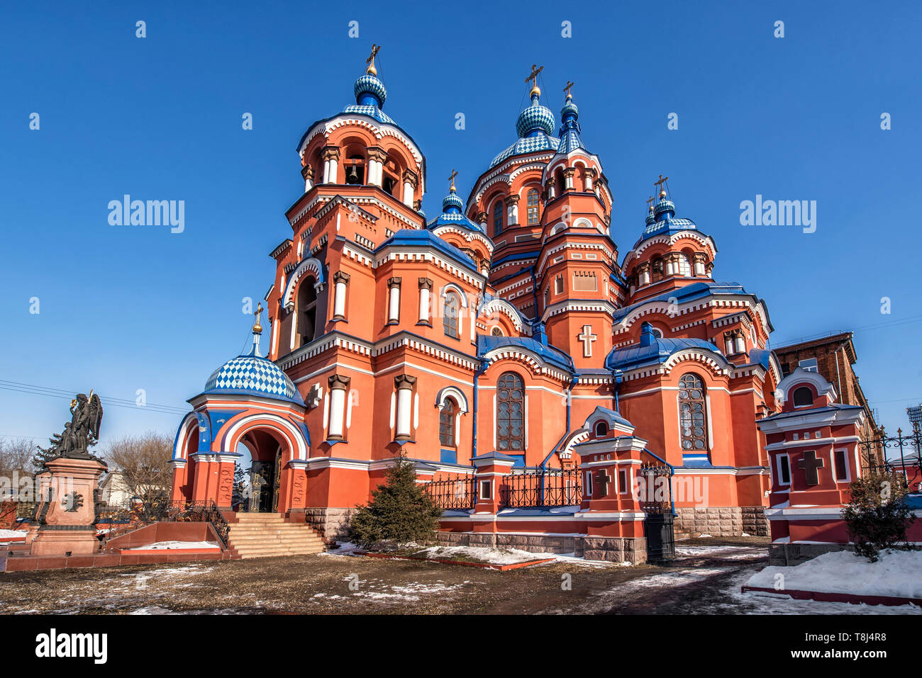 Chiesa di Kazan di Irkutsk, Irkutsk, Siberia, Russia Foto Stock
