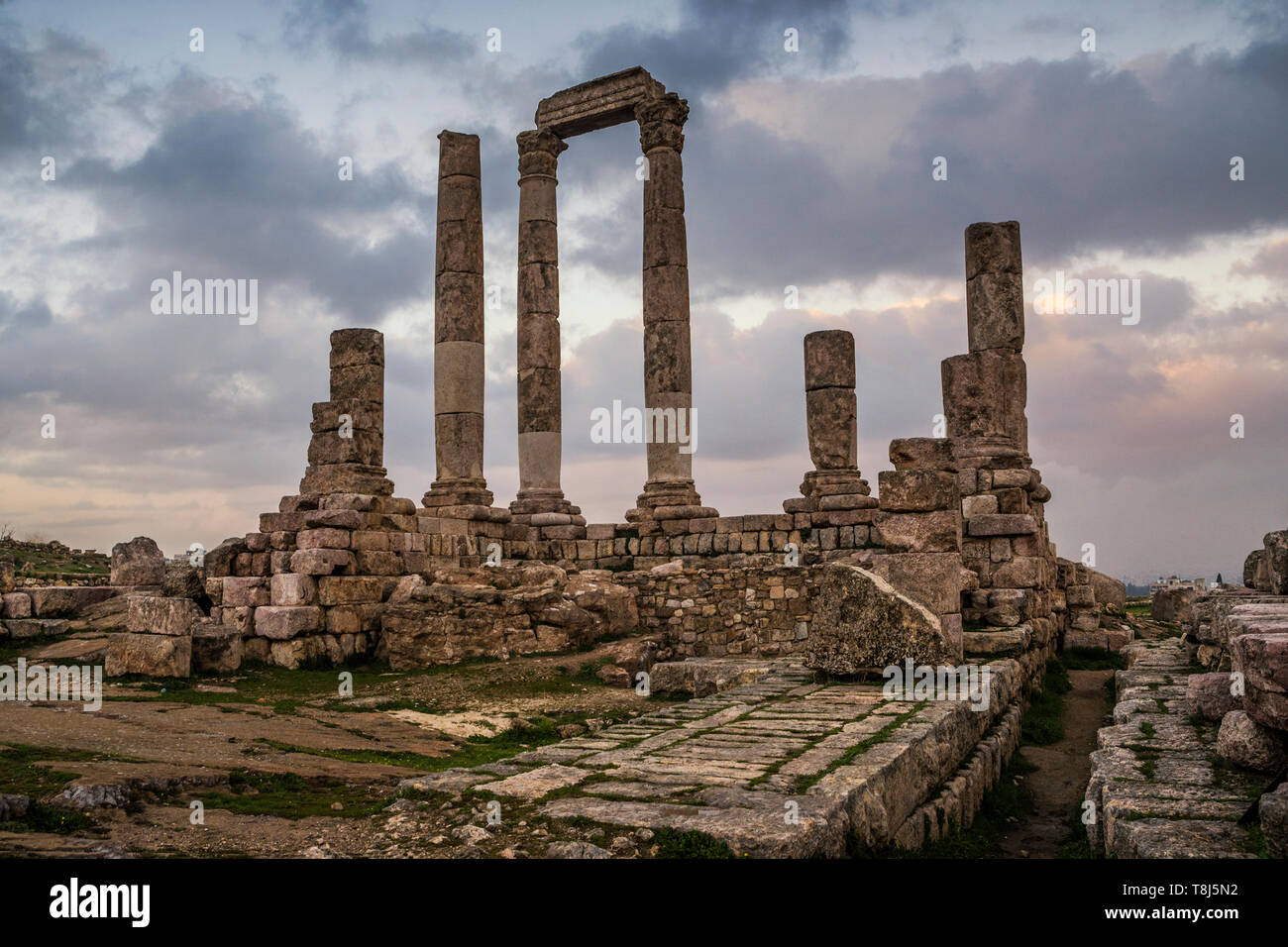 Tempio di Ercole, Amman, Giordania Foto Stock