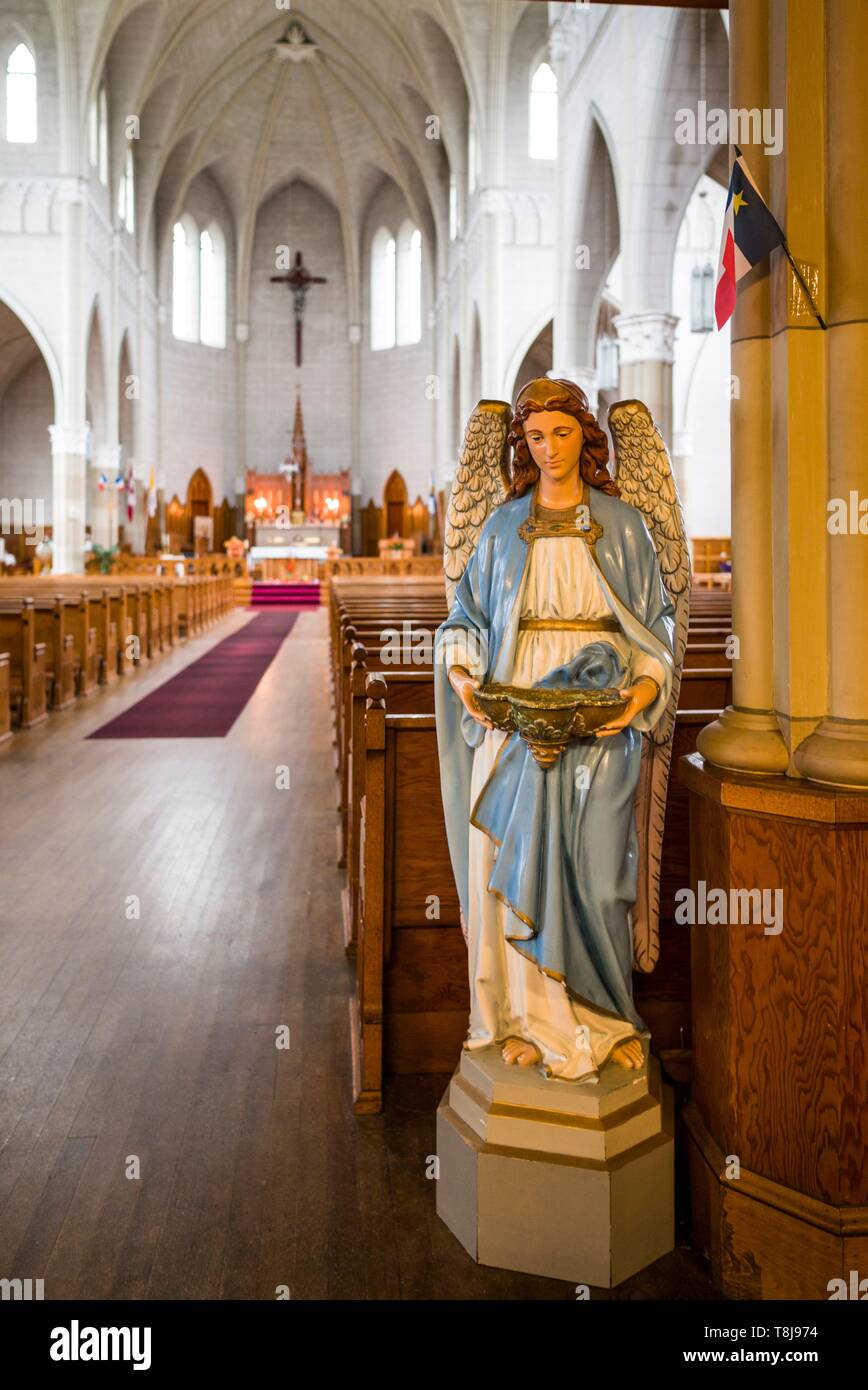 Canada, Nova Scotia, Francese Shore, San Bernardo, Eglise san Bernardo chiesa costruita tra il 1910 e il 1942, interno Foto Stock