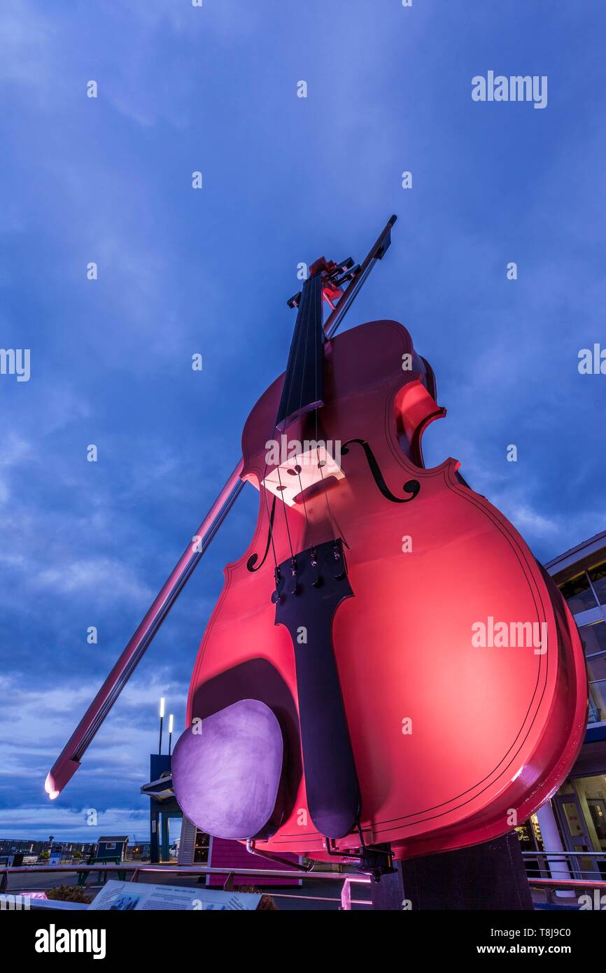 Canada, Nova Scotia, Sydney, il grande Fiddle al Cruise Port Terminal, alba Foto Stock