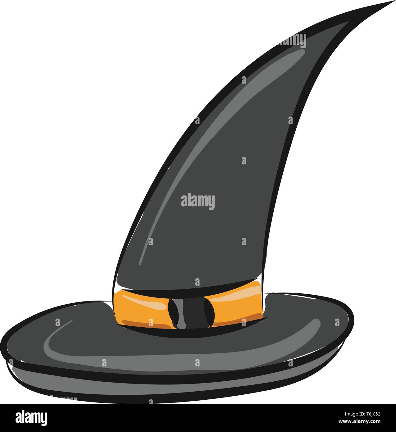 Un disegno di un cappello di Halloween, il vettore, il colore di disegno o illustrazione. Illustrazione Vettoriale