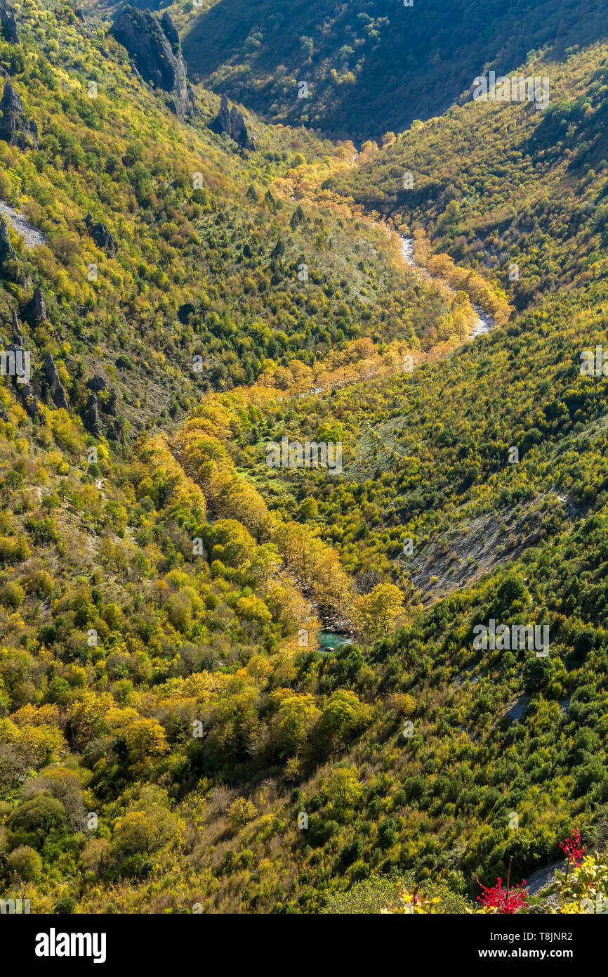 Vikos, nella regione di Zagori, Epiro, la Grecia settentrionale, l'Europa. Foto Stock